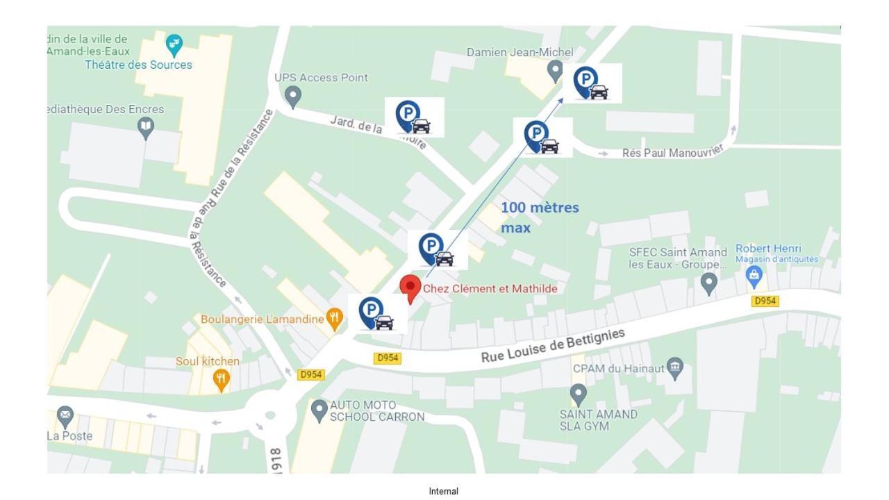 Chez Clement Et Mathilde - Rdc Hyper Centre Tout Equipe - Avec Exterieur Saint-Amand-les-Eaux Ngoại thất bức ảnh